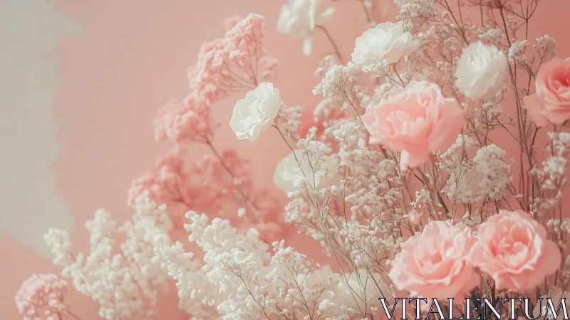 Soft Floral Arrangement with Pink and White Blooms
