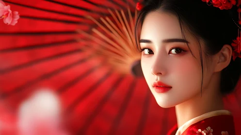 Chromatic portrait with parasol-driven radial depth mapping.