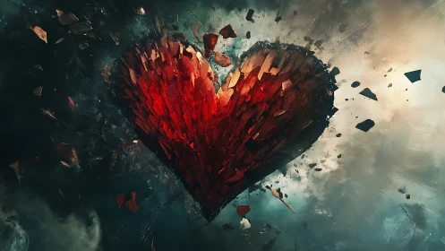 Explosive Heart Form: Dramatic Particulate Destruction.