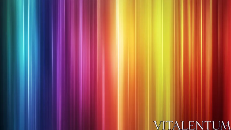 Vertical spectral gradient lines render full luminous color band