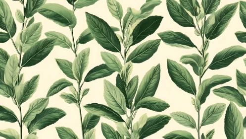 Botanical leaf tessellation with layered tonal foliage pattern.