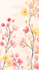 Delicate Blooms Dance in Soft Pastels.