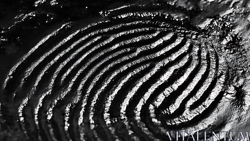 Macro fingerprint ridges in high-contrast forensic illumination.