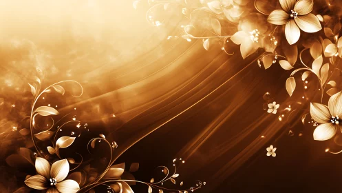 Golden Flowers Dance in Warm, Elegant Light.