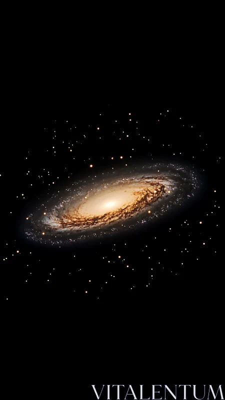 Spiral galaxy glow over deep black star field space.