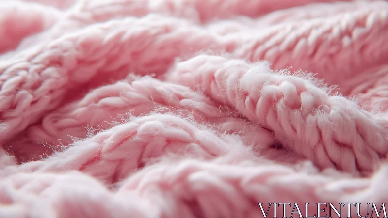 Soft Pink Yarn Creates Cozy Textured Waves