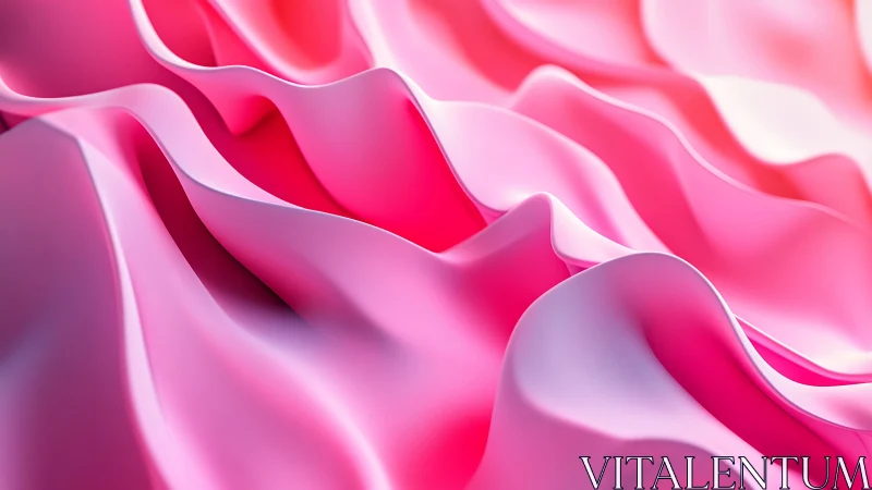 Silky neon dunes of pink light folding into soft waves.