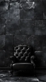 Midnight throne against storm kissed marble wall.