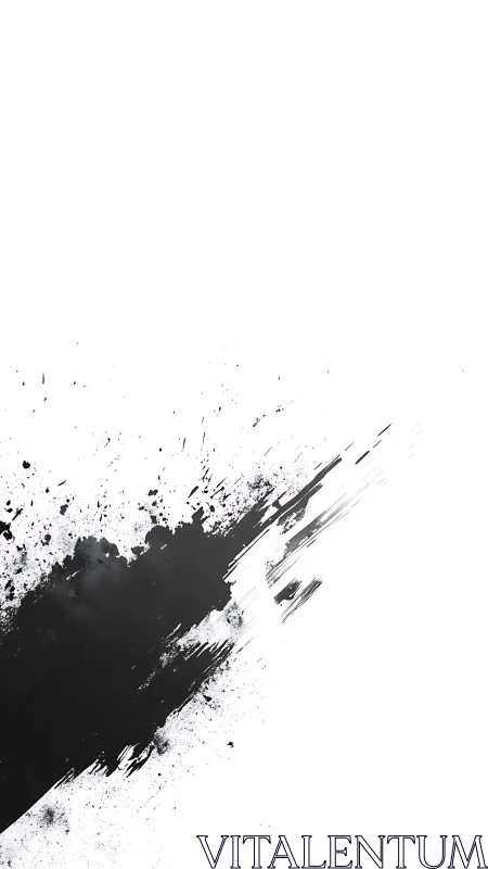 Storm-tossed ink comet streaking across blank silence.