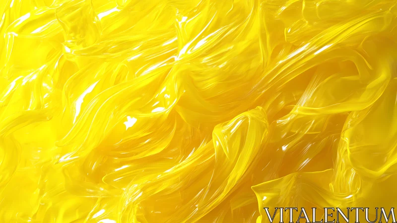 Bright yellow glossy paint texture in abstract contemporary style.