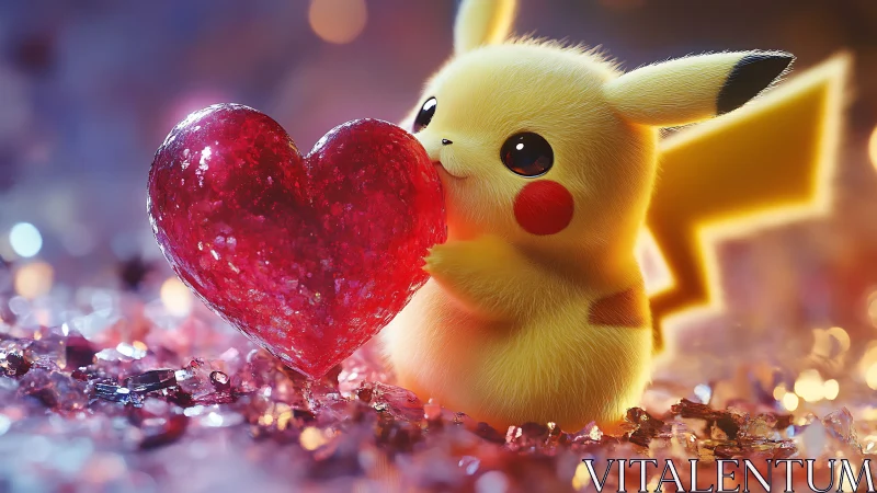 Pikachu's Heart: A Glowing Moment of Love.