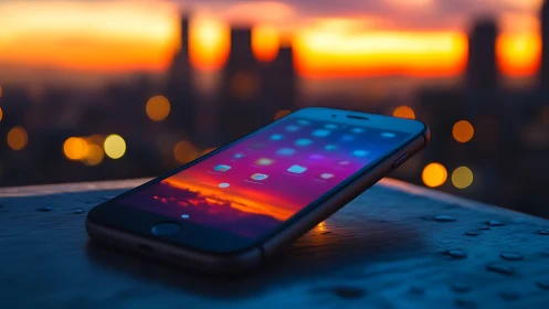 Neon Device Dreams: Urban Glow Horizon.