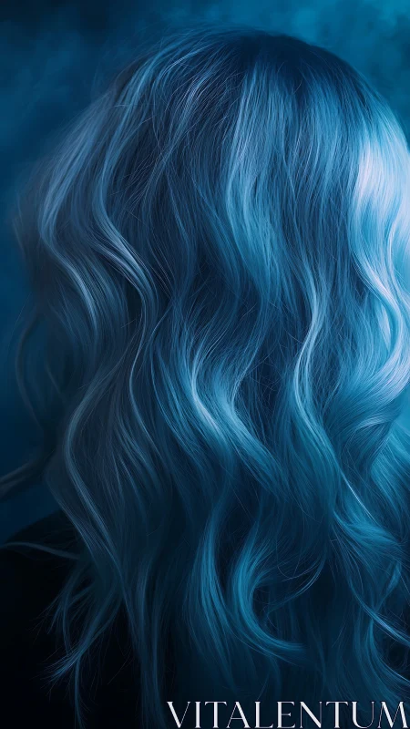 Moonlit cobalt waves drift through a velvet midnight hush.