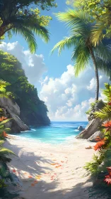 Turquoise Embrace: Where Jungle Whispers Meet Sapphire Waters.