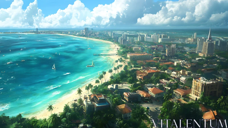 Waikiki Beach Coastal Metropolis Under Azure Skies.