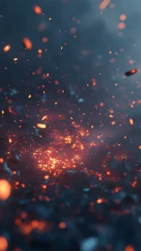 Dancing Embers Rise Through Twilight.