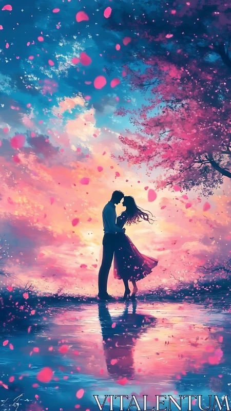 Silhouette Romance Blooms Through Neon Petals.