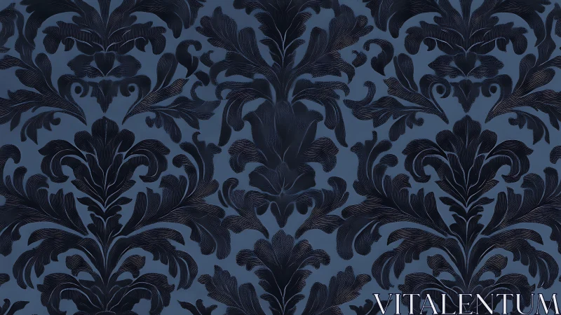 Midnight damask pattern brings quiet elegance to any space