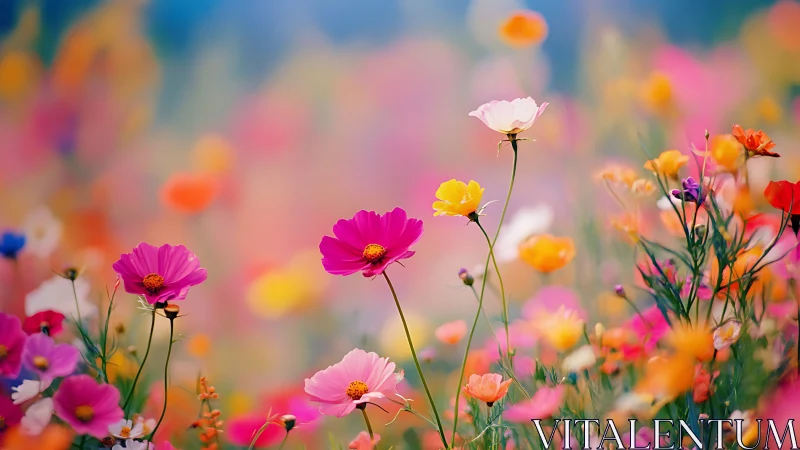 Vibrant Wildflower Meadow in Full Bloom