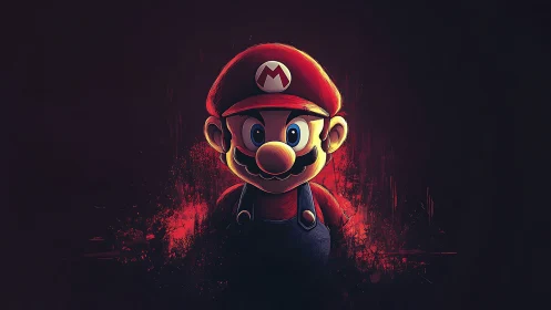 Vibrant cartoon hero emerges from dark neon splashes