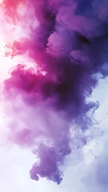 Violet and magenta ink cloud swirling in luminous haze.