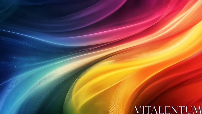 Chromatic light waves flow diagonally with dynamic gradients