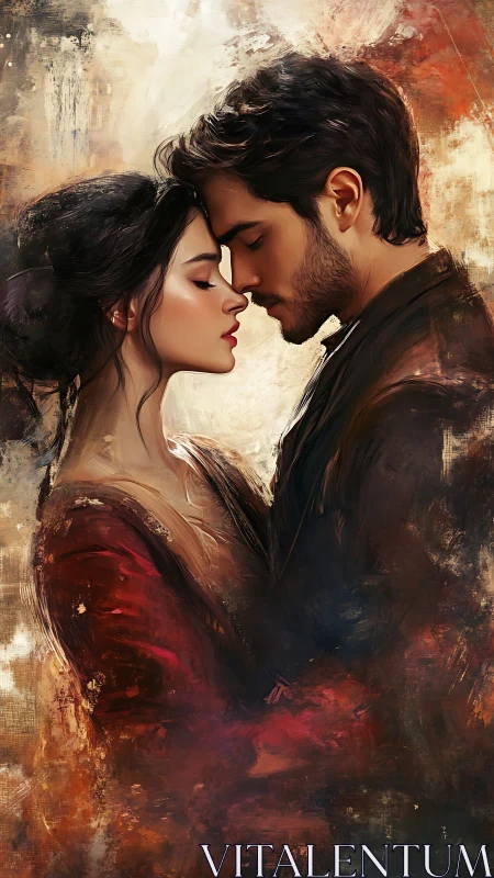 Two Hearts Drawn Close in a Romantic Embrace