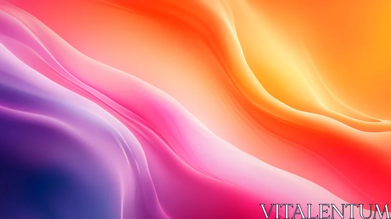 Glowing color waves drift softly in a warm abstract glow