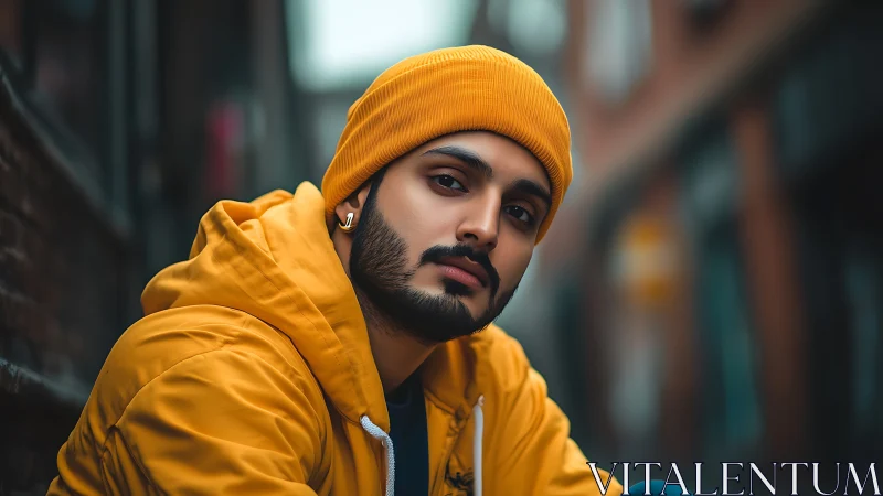 Warm city portrait captures a calm, confident street moment