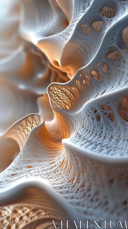 Parametric lattice folds with volumetric light diffusion study.