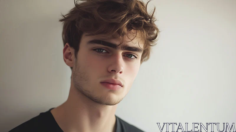 Softly lit male portrait with shallow depth and neutral tonality.