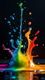 High-speed capture records multicolor liquid splash dynamics