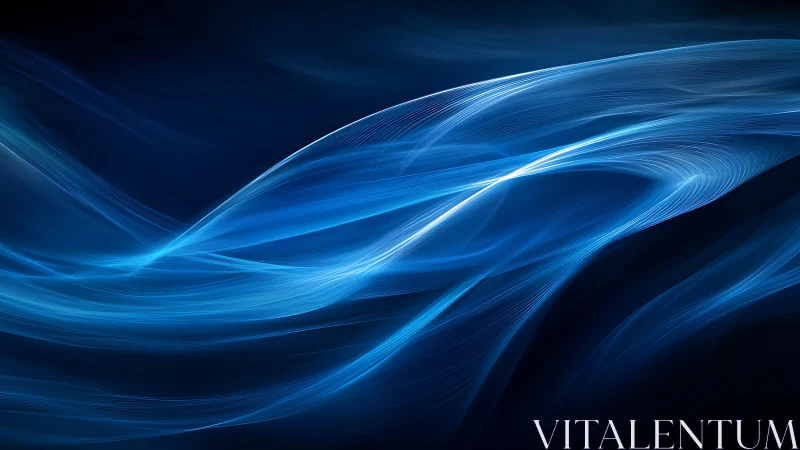 Gentle blue light waves drifting across a calm night sky.