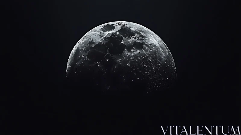 Lunar terminator close-up with high-contrast crater relief.