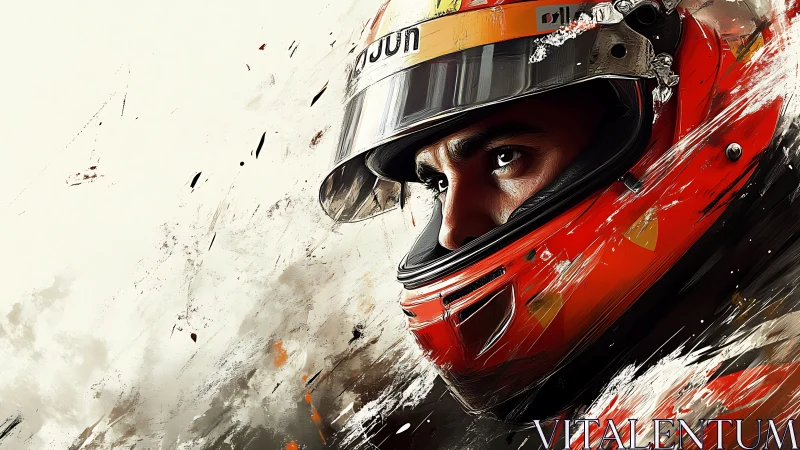 Racing visor carves fire through a storm of digital speed