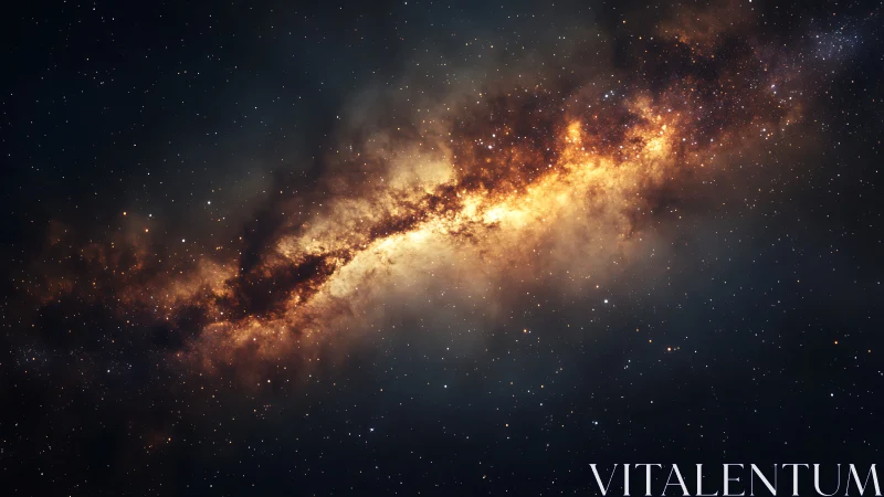 Starlit river of cosmic fire carving silence through space.