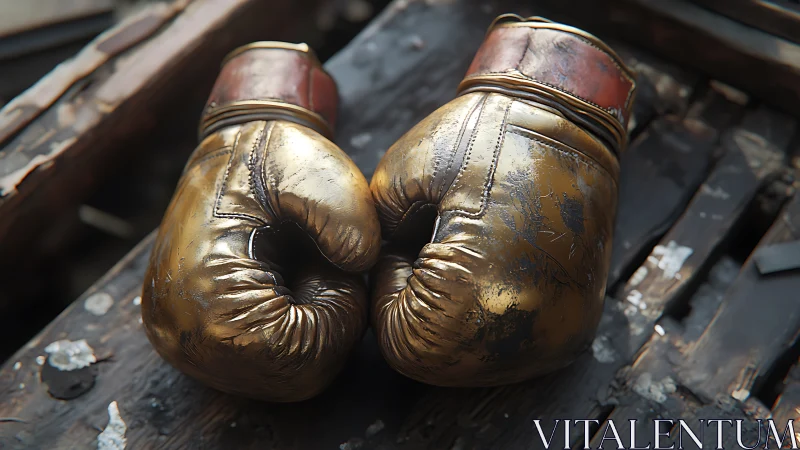 Vintage Boxing Gloves Ready for the Ring