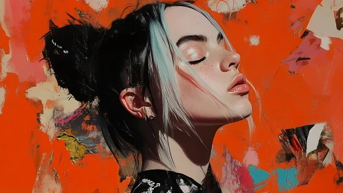 Freckled daydream leans into a wild tangerine storm