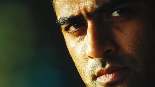 Quiet strength in an intense, thoughtful close up portrait.