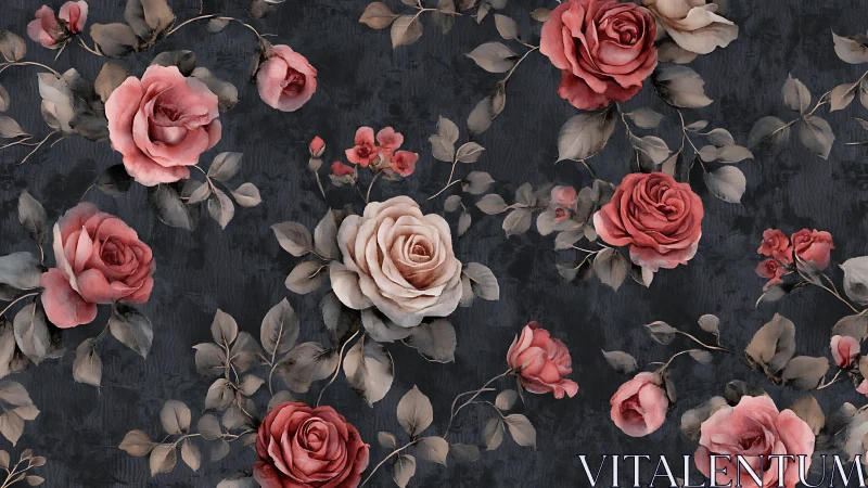 Garden's Velvet Whispers Dance Across Charcoal Dreams