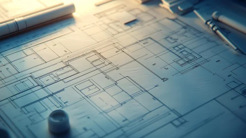 Architectural Blueprint and Design Tools on Workspace.