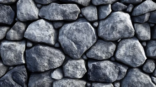 Rugged stone wall shows sturdy stacked rocks in cool light