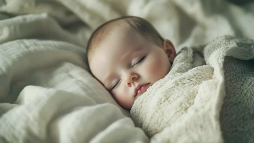 Velvet Dreams in Cream: A Newborn's Serene Slumber.