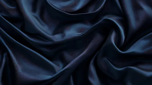 Deep Blue Silk Waves and Luxurious Folds.