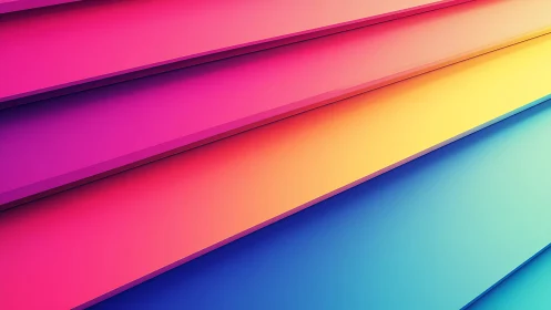 Layered neon gradient panels form a sleek abstract horizon.