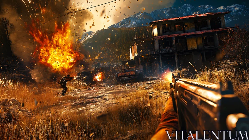 First-Person Combat in Mountain Valley Warzone.