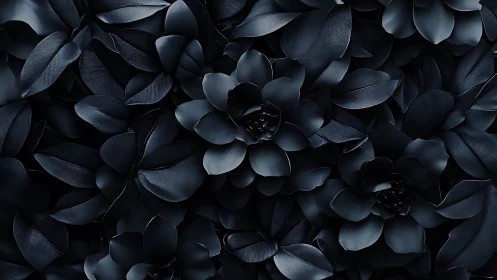 Sculptural synthetic petals arranged in layered monochromatic composition displaying dimensional rel