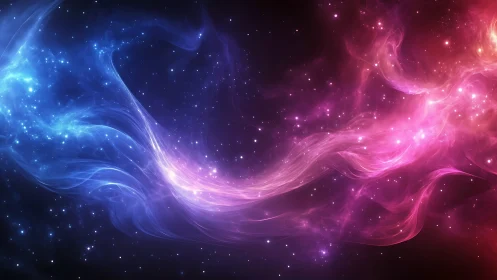 Nebula currents in vivid blue and magenta cosmic flow.