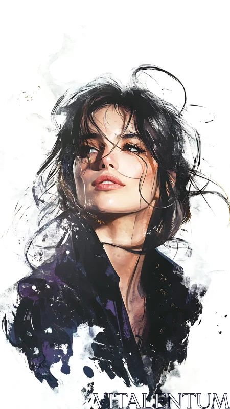 Soft windswept portrait celebrates quiet confidence and grace