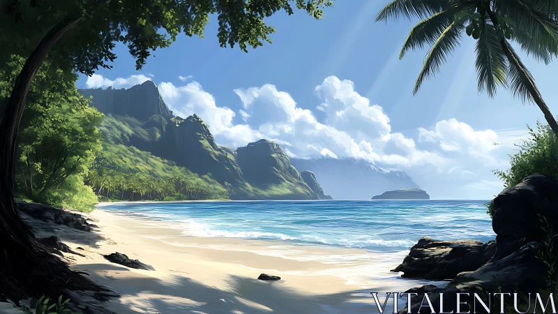 Hidden Paradise: Where Emerald Cliffs Meet Crystalline Shores